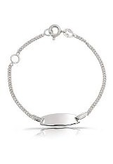 very nice small sterling silver Tag ID baby bracelet